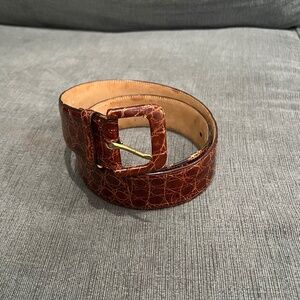 Mauro Volponi Crocodile Leather Belt